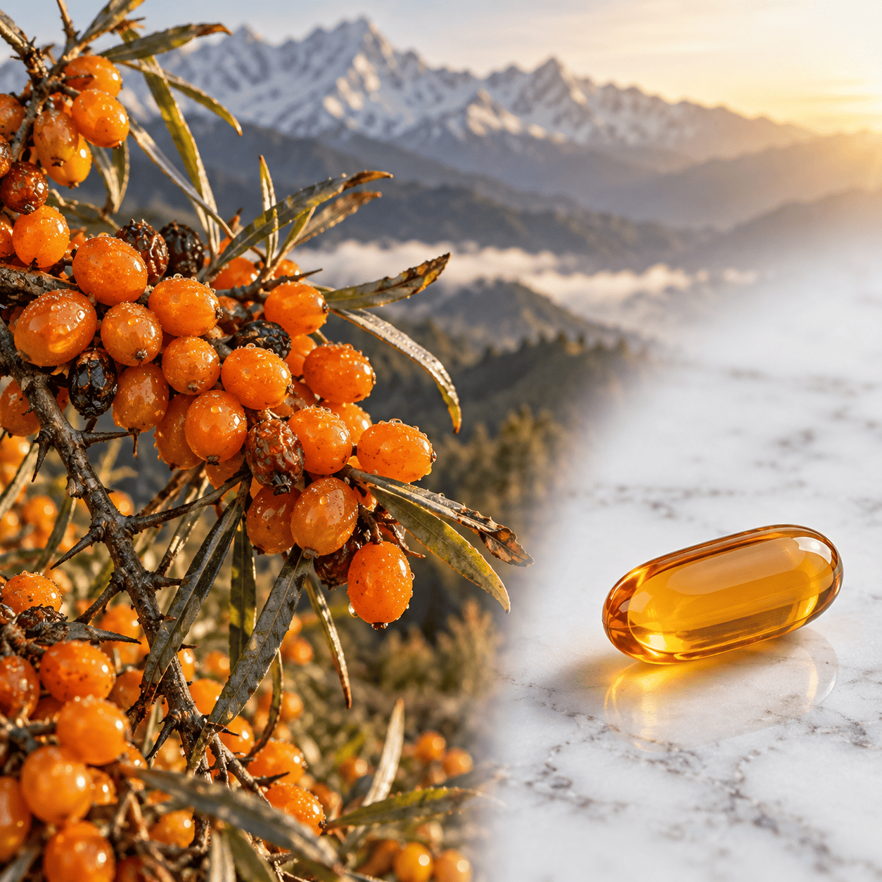 Bacche di olivello spinoso e capsula molle Menopause Energy