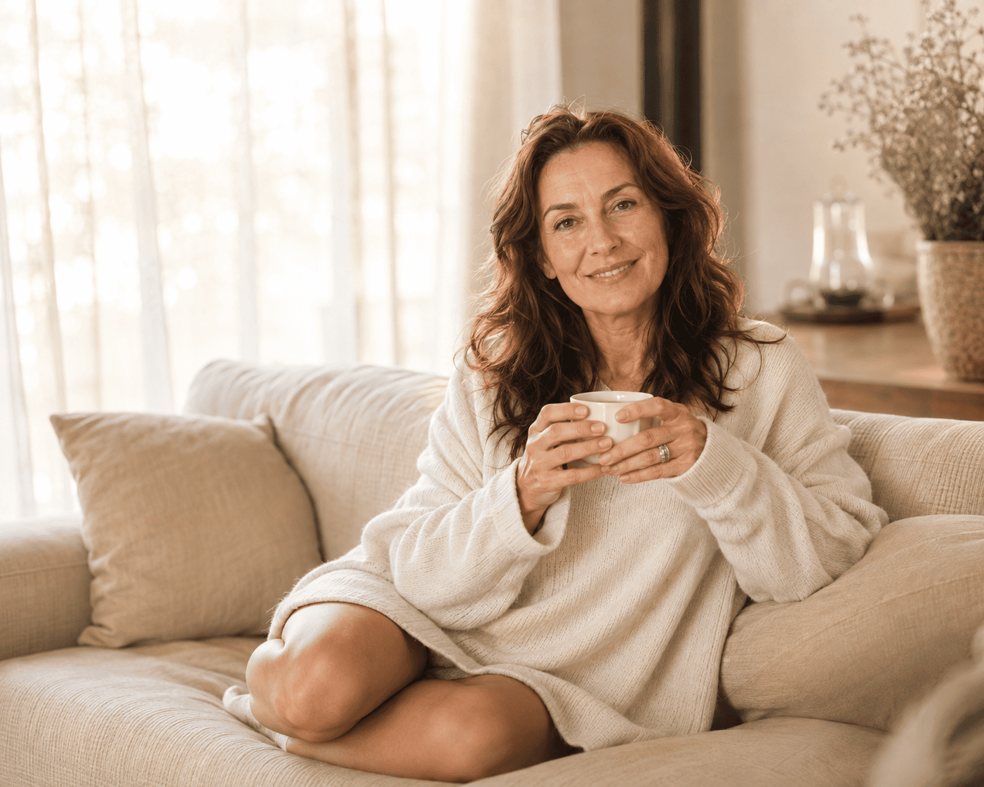 Donna che ha ritrovato il benessere intimo